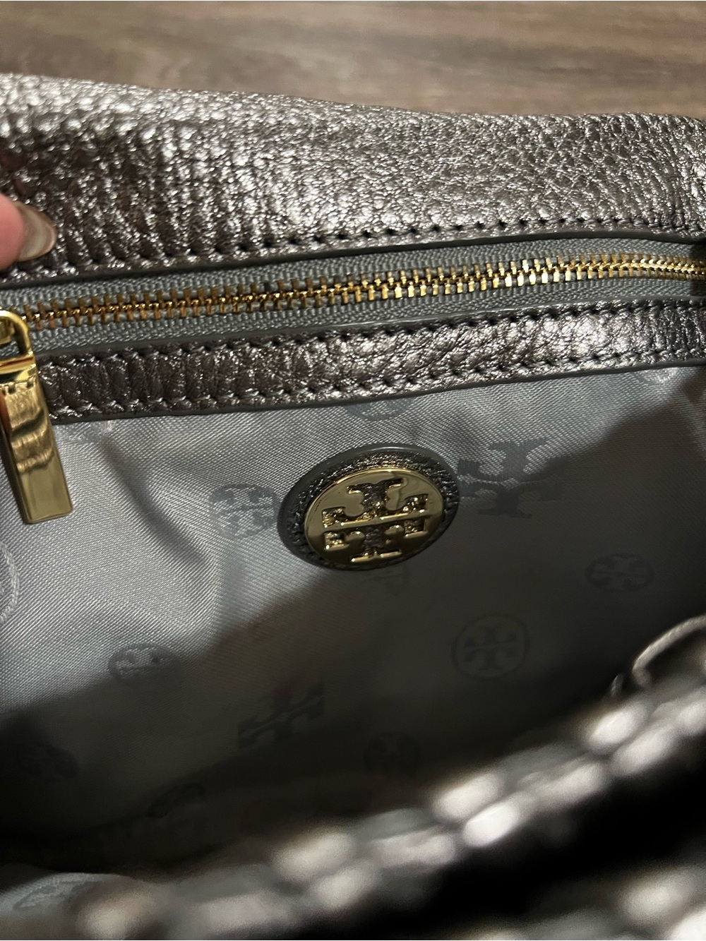 Tory Burch Marion Metallic Combo Crossbody Bag - Picture 7 of 10